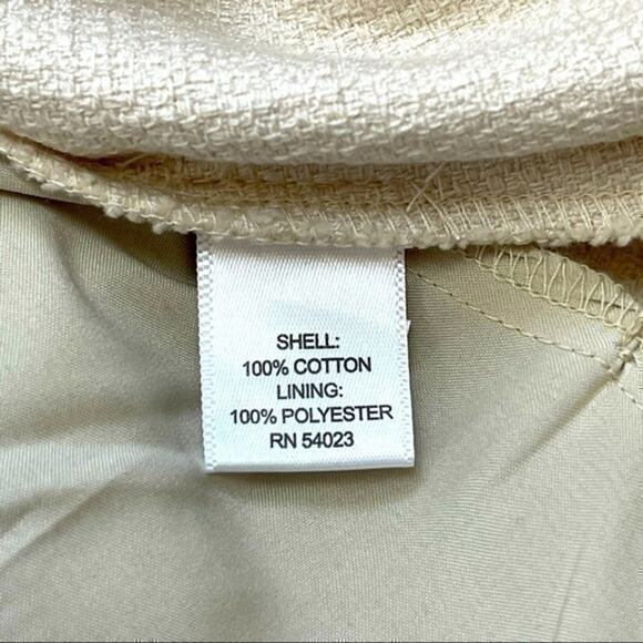 Banana Republic Cream Paneled‎ 100% Cotton Career Academia Skirt NWOT Size 6 - Picture 8 of 10